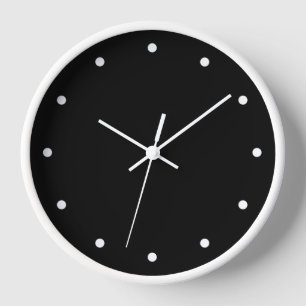Horloge Minimaliste de Black and White Simple