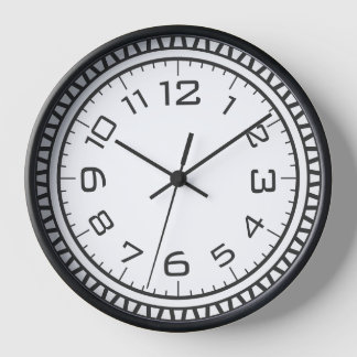 Horloge minimaliste moderne en noir et blanc ⏳