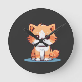 Horloge minimaliste moderne - Mur animal mignon