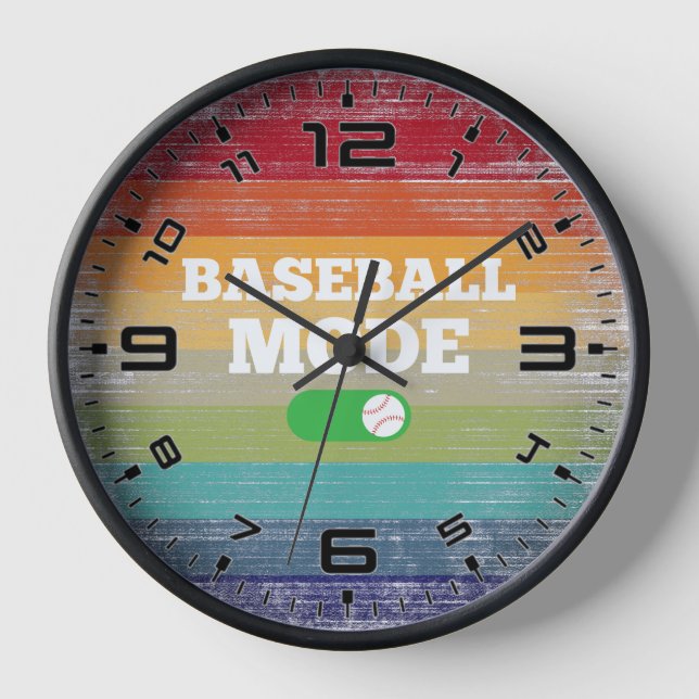 Horloge Mode Baseball Retro Sunset (Recto)