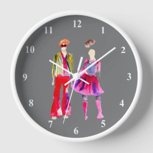 Horloge Mode illustration aquarelle boho