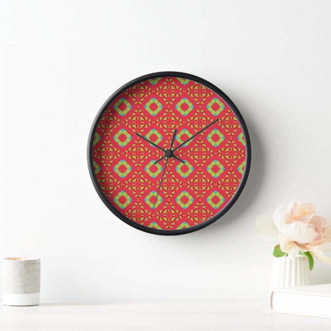 Horloge Modèle de charme des fêtes de Noël 01 -  (Maison)