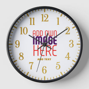 HORLOGE MODELE DE TEXTE D'IMAGE BLANC SIMPLE ÉDITABLE MODE