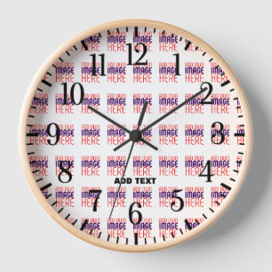HORLOGE MODELE DE TEXTE D'IMAGE BLANC SIMPLE ÉDITABLE MODE