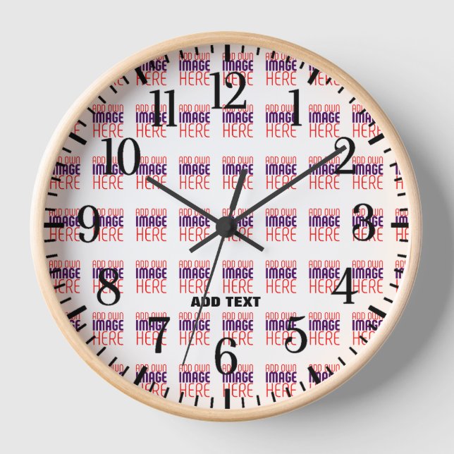 HORLOGE MODELE DE TEXTE D'IMAGE BLANC SIMPLE ÉDITABLE MODE (Recto)