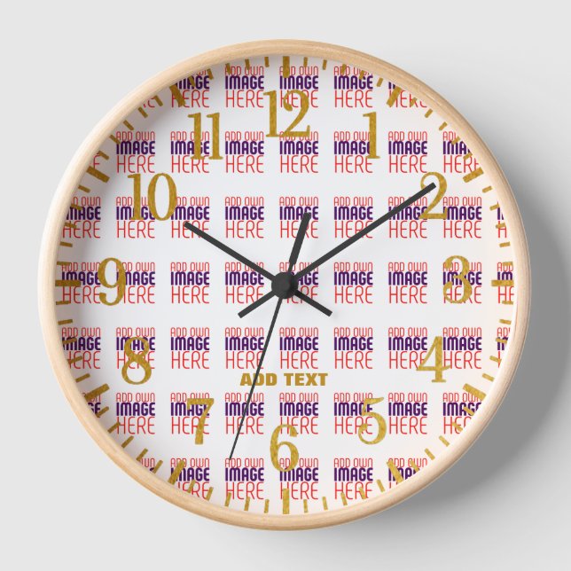 HORLOGE MODELE DE TEXTE D'IMAGE BLANCHE SIMPLE ÉDITABLE MO (Recto)