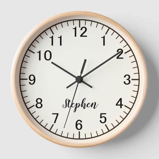 Horloge Modern Minimalist Custom Wall Clock (Recto)