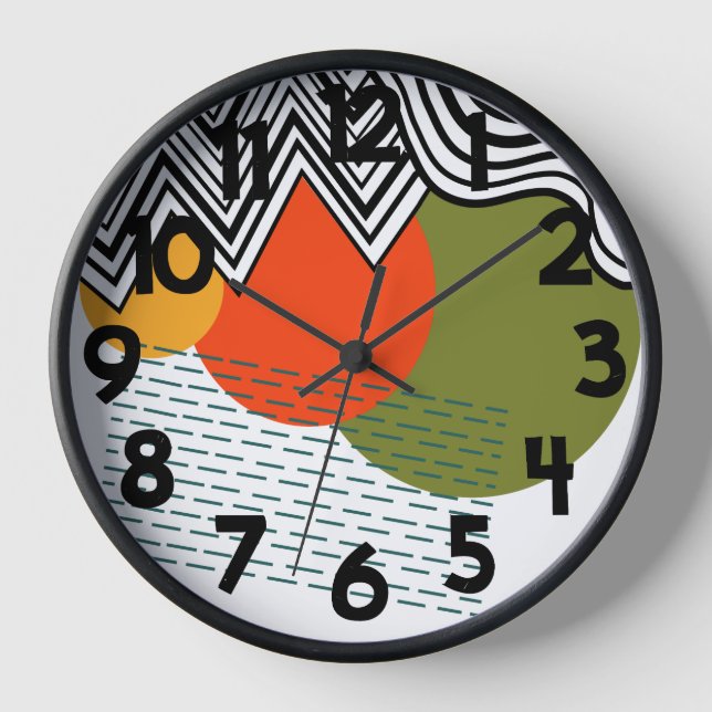 Horloge Moderne abstrait du milieu du siècle  (Recto)