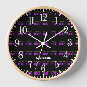 HORLOGE MODERNE ET MODERNE PERSONNALISABLE NOIR VÉRIFIÉ