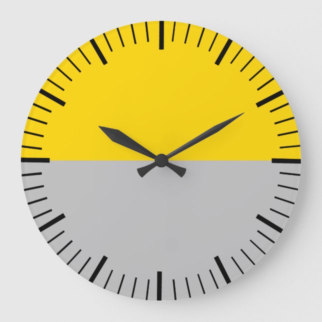 Horloge Moderne Or et Gris Sans Chiffres (Recto)