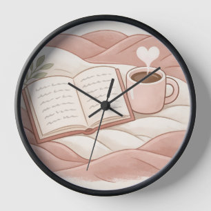 Horloge Moment de lecture cosy - Design pour les amoureux