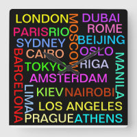 Horloge mondiale des villes