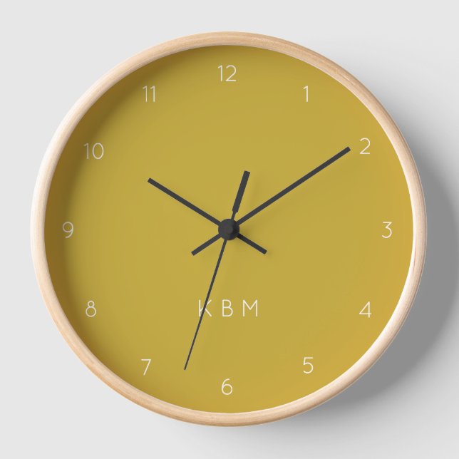 Horloge Mongram Mustard | Initiés modernes Stylish Yellow (Recto)