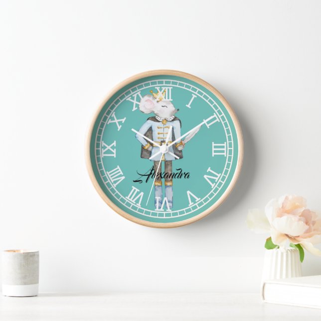 Horloge Monogramme Noisette Bleu (Maison)