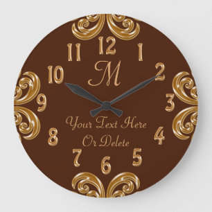 Horloge monographique en or au chocolat personnali