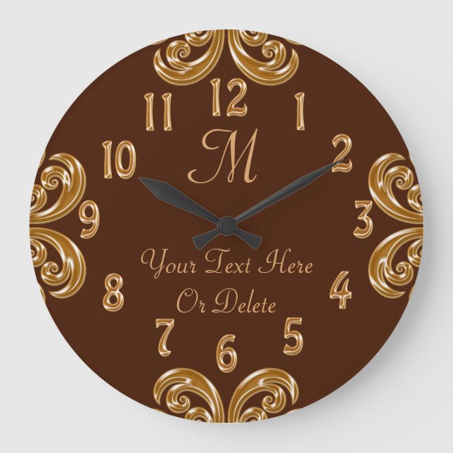 Horloge monographique en or au chocolat personnali (Recto)