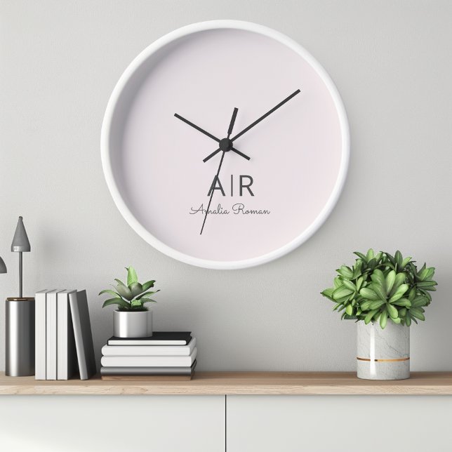 Horloge monographique rose personnalisée (Créateur téléchargé)