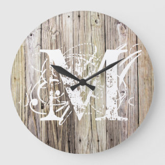 Horloge Monographique Rustique En Bois
