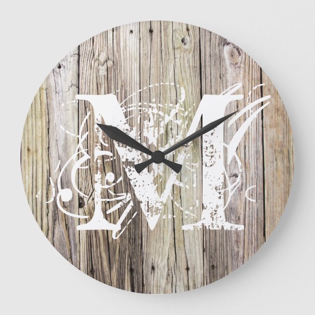 Horloge Monographique Rustique En Bois (Recto)