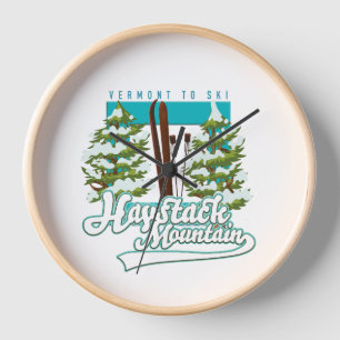 Horloge Montagne Bromley Pérou Vermont États-Unis logo hor