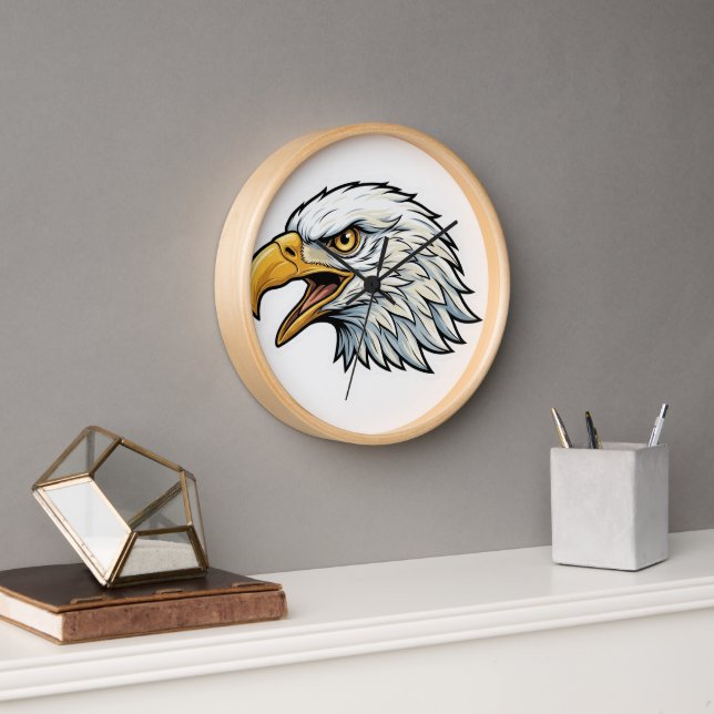 Horloge Montre murale à tête d'aigle (Bureau)