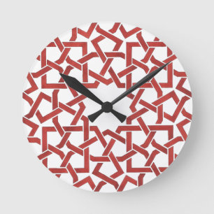 Horloge Mosaïque marocaine rouge MAMLUK