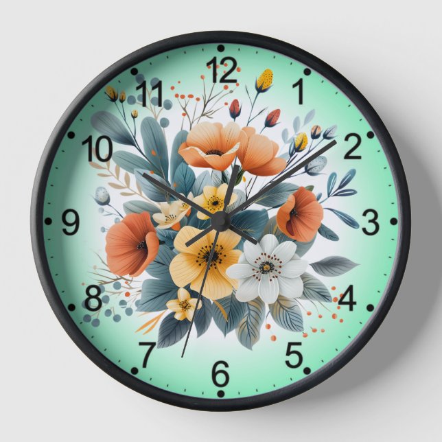 Horloge Mother's Day Boho Flowers Clipart-61983 (Recto)
