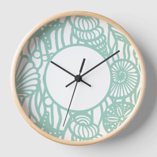 Horloge Motif Aqua Seashell