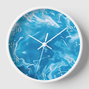 Horloge Motif aquatique Aqua Blue Pool