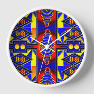 Horloge Motif de dégradé géométrique 