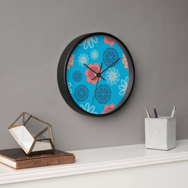 Horloge Motif de fleurs (Bureau)