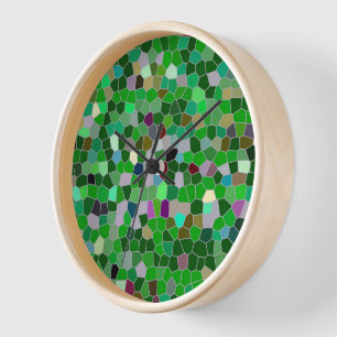 Horloge Motif de jardin multicolore VERT