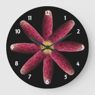 Horloge Motif de maïs rouge
