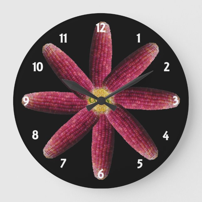 Horloge Motif de maïs rouge (Recto)