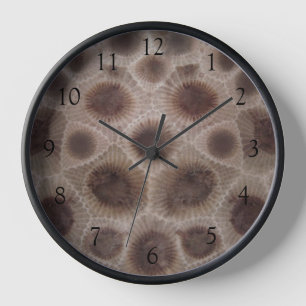 Horloge Motif de pierre Petosky grands lacs du Michigan