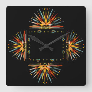 Horloge Motif de Sunburst