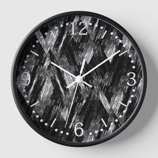 Horloge Motif grunge abstrait. (Recto)