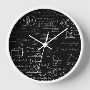Horloge motif mathématique dessin de l'école de sciences g