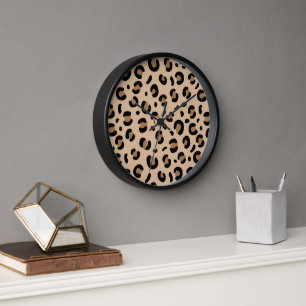 Horloge Motif rayé de tigre gras – Conception d'impression