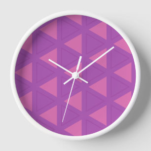 Horloge Motif triangle violet moderne