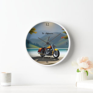 Horloge Moto Parking près du lac