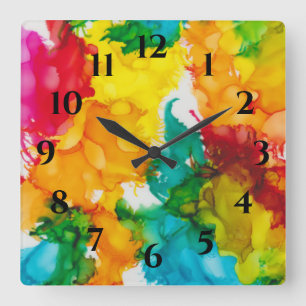Horloge Moyenne "Temps Confetti"