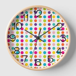 Horloge Multicolore dots
