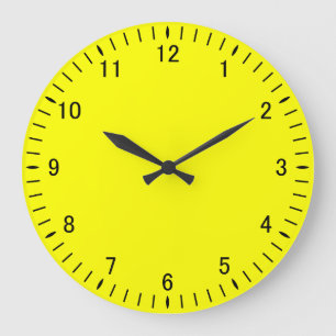 Horloge Mur Acrylique 21A Jaune Plat