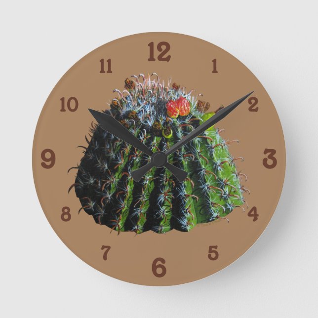 Horloge Mur Acrylique Cactus (Recto)