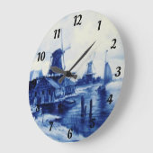 Horloge Mur Acrylique De Style Delft (Angle)