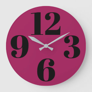 Horloge Mur Acrylique - En Rose Grand Nombre