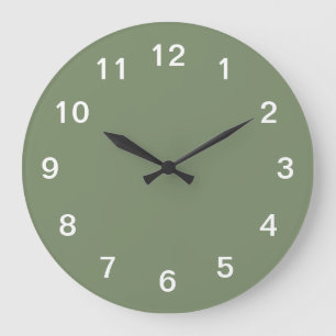 Horloge Mur Acrylique Minimaliste Vert Sage