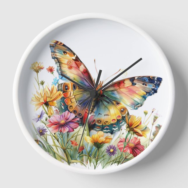 Horloge Mur papillon (Recto)
