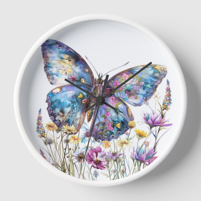 Horloge Mur papillon (Recto)